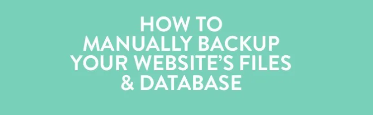 How to Manually Backup Your Website Files and Database